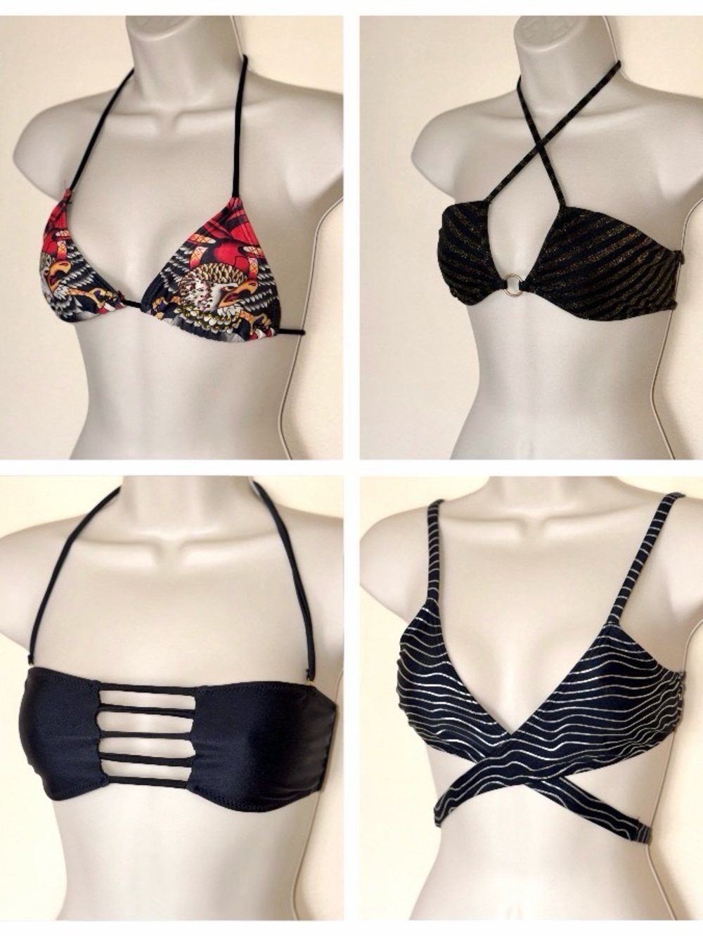 Vintage 2000s xs bikini top bundle
